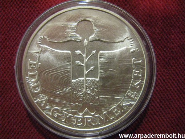 V�dd a a gyermekeket 500 forint   BU 1989 forint,ez�st,eml�k�rme,p�nz,pénz, érem numizmatika