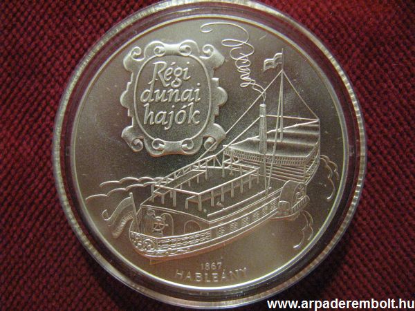 Hable�ny(r�gi dunai haj�k) 1000 forint   BU. 1995 forint,ez�st,p�nz,eml�k�rem,Hable�ny,pénz, érem numizmatika
