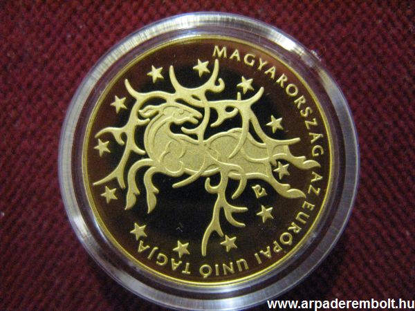 Eur�pai Uni�s csatlakoz�s 50000 forint (13,96gr Au) 2004 forint, arany, eml�k, �rem, p�nz ,�ni�, 2004, numizmatika