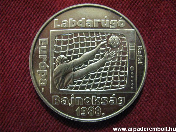 Labdar�g� Eur�pa Bajnoks�g 100 forint 1988 forint, eml�k, p�nz, �rem, labdar�g�s, 1988,pénz, érem numizmatika