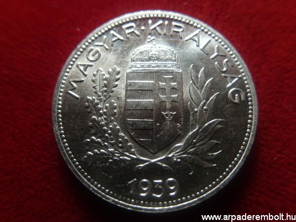  1 peng� 1939 Horthy, peng�,1939, pénz, érem numizmatika